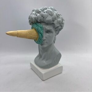 Modern David Bust Ice Cream Pop Art Resin Sculpture NIB